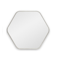 Зеркало в серебряной тонкой раме Hexagon S Silver (Хексаген)  Smal 60*54 см